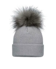 Pom Pom Envy Baby Knit Single Hat Grey