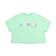 BONINI Shine Crop Logo T-Shirt