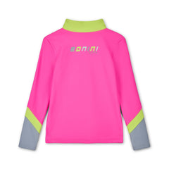 BONINI by ADee The Motion 1/4 Zip features a sporty and easy-fit design . Finished with bold color-blocked panels and contrast accents, it delivers a modern athletic look for everyday wear. Hot Pink