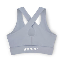 BONINI by ADee A sporty essential with a stylish edge, the Aspire Crop Top features a flattering cropped fit with statement cross-back straps. Finished with signature Bonini detailing, it’s perfect for layering or pairing with matching pieces for a coordinated look.
Grey Mist