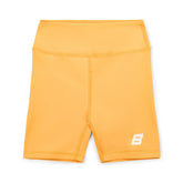 BONINI by ADee Aspire cycling shorts. Made from our signature fabric, a blend of polyester and elastane for ultimate stretch and comfort, it features a printed Bonini logo on the front and back. Florida Orange
