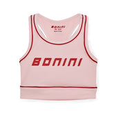 BONINI by ADee A sporty staple with a clean finish, the Revive Vest Top offers a comfortable, fitted shape. Finished with signature Bonini detailing. Light Pink
