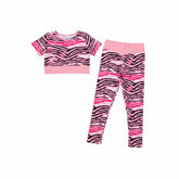 BONINI Printed Sports Top and Legging Set