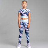 BONINI Sprint Printed Sport Leggings Sky Blue