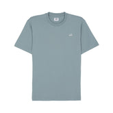 CP Company Kids Cotton short sleeved t-shirt. Chest and back with printed logo, ribbed crewneck. Regular Fit. Silver Blue