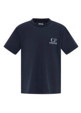 CP Company Kids Logo T-Shirt, a timeless wardrobe essential featuring striking chest and back graphics that showcase the brand's iconic imagery alongside a classic British sailor motif.