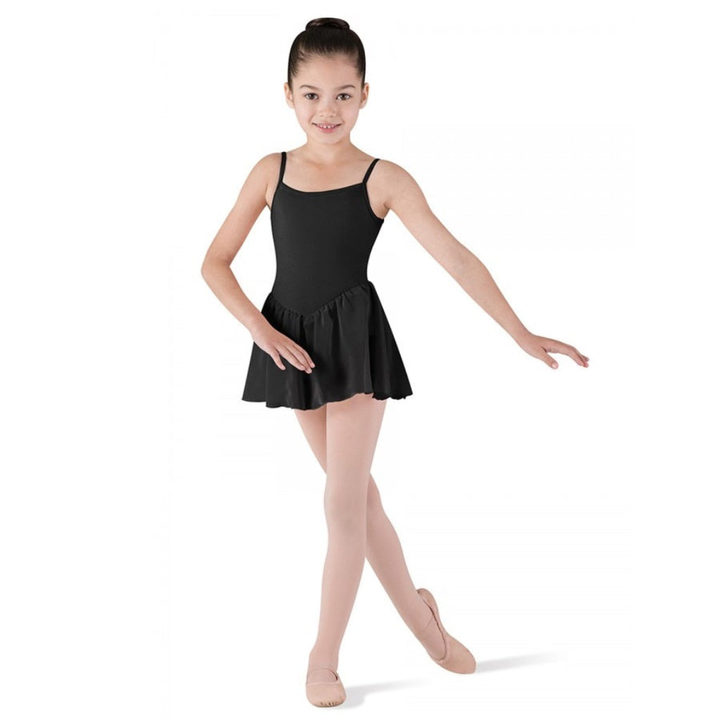 BLOCH Leotard with attached Chiffon Skirt Black