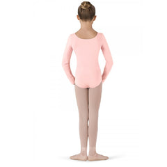 BLOCH Girls Long Sleeved Leotard Light Pink