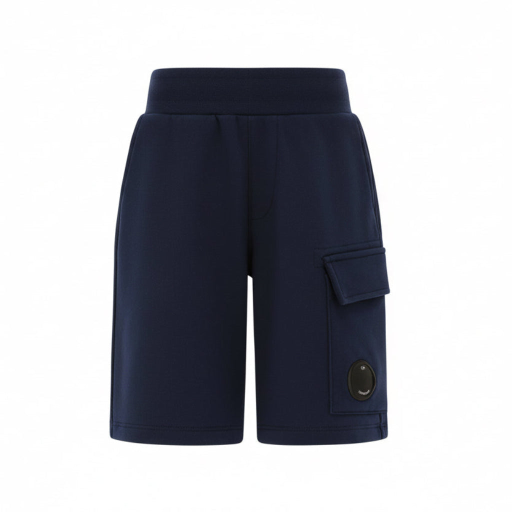 CP COMPANY Kids Navy Cargo Lens Sweatshorts