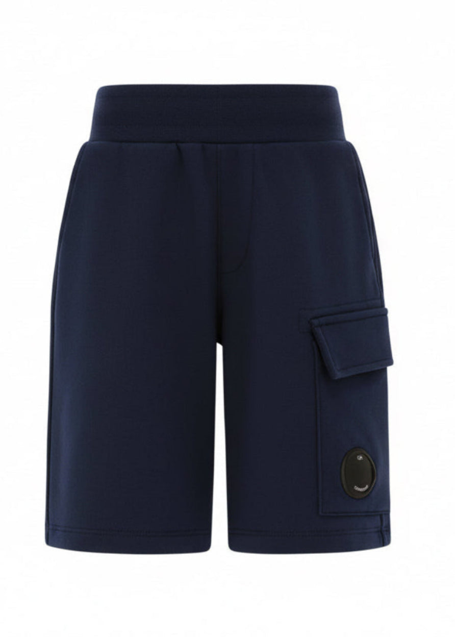 CP Company Kids Navy Cargo Lens Sweatshorts
