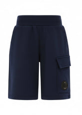 CP Company Kids Navy Cargo Lens Sweatshorts