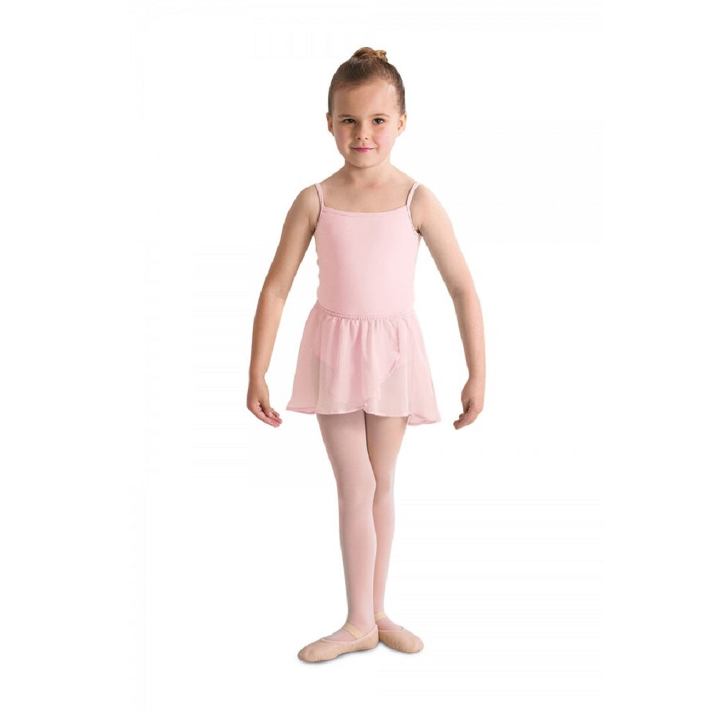 BLOCH Girls Georgette Mock Wrap Skirt Light Pink