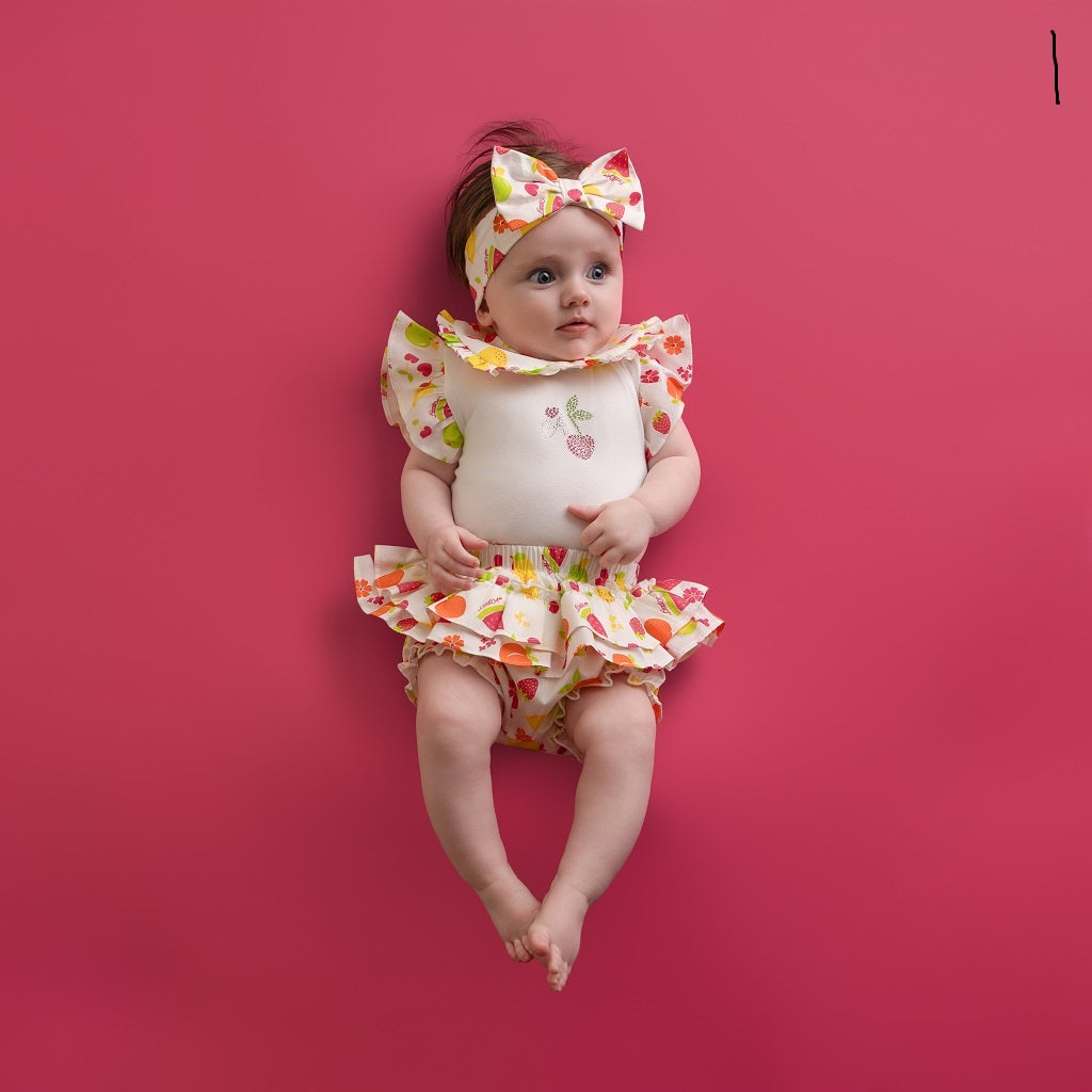 LITTLE A Fruit Print Jam Pant Set