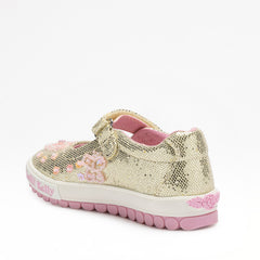 LELLI KELLY Emerald Glitter Canvas Shoes Gold