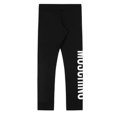 Moschino Logo Print Jersey Leggings Black
