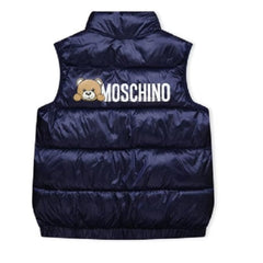 Kids Moschino Padded Gilet Navy