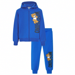 Moschino Boys Victoria blue tracksuit combines comfort with iconic style