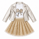 Girls 2 Piece Jacket and Sequin Dress Set
