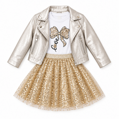 Girls 2 Piece Jacket and Sequin Dress Set