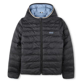 BOSS KIDS Reversible Puffer Jacket Grey Black