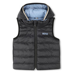 BOSS Baby Boys Puffer Jacket Grey Black