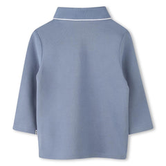 BOSS Baby Boys Long Sleeved Polo Shirt Grey