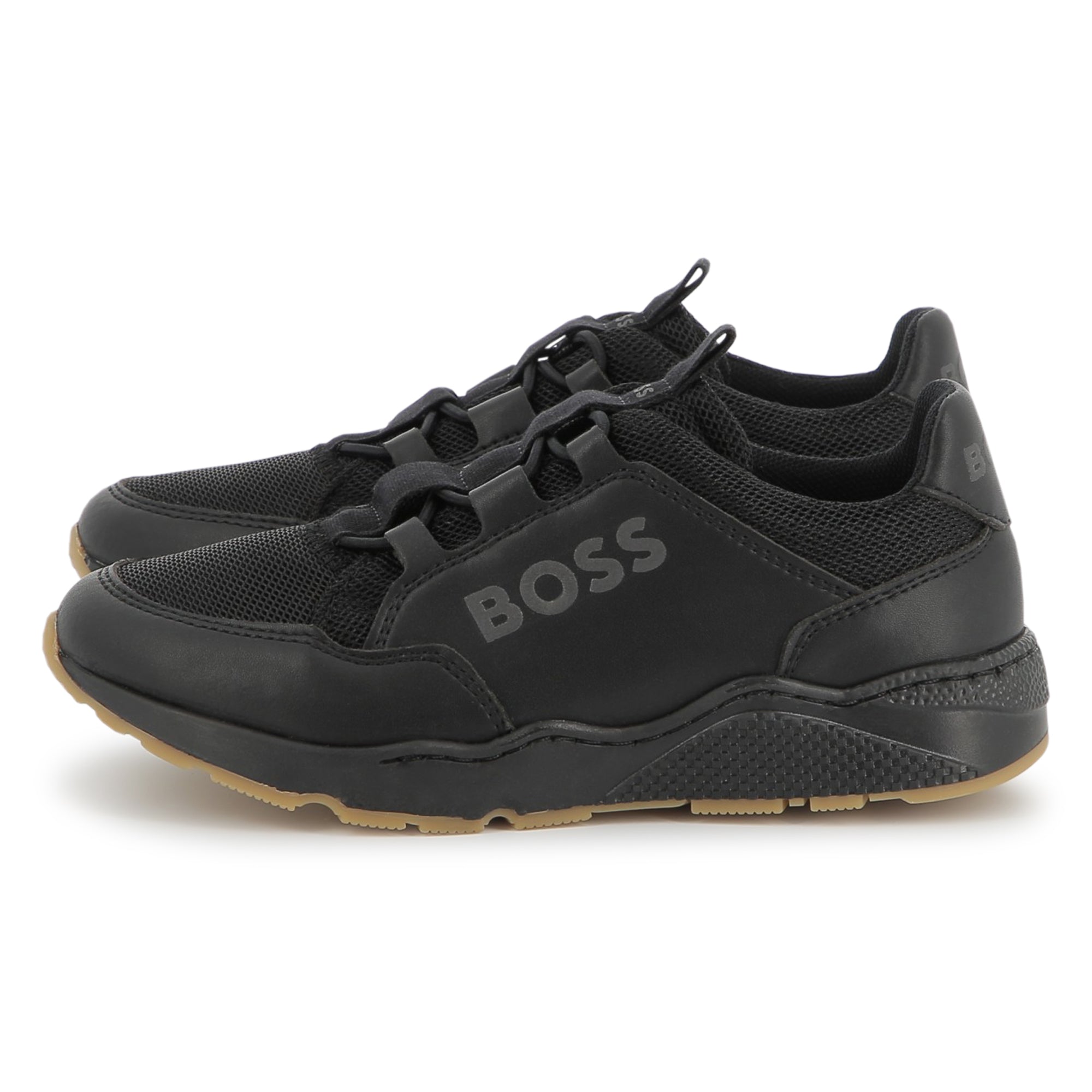 BOSS KIDS BLACK TRAINERS BOSS KIDS BLACK TRAINERS