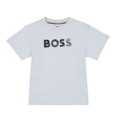 BOSS KIDS Short Sleeve T-Shirt Pale Blue