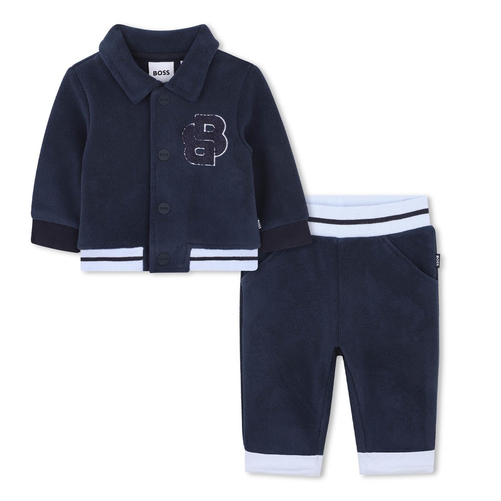 BOSS Baby Boys Cardigan Trouser Set Navy