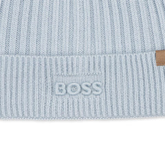 BOSS KIDS Knit beanie with branded embroidery