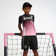 BOSS KIDS Football T-Shirt Black