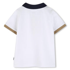 BOSS Baby Boys Short Sleeve Polo White