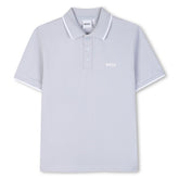 BOSS KIDS Short Sleeve Polo Shirt Pale Blue