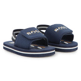 BOSS Baby Boys Aqua Slides Sandals Navy