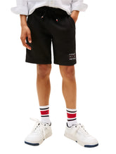 TOMMY HILFIGER Logo Graphic Sweatshorts Black