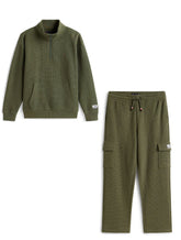 TOMMY HILFIGER Half Zip Sweatshirt and Cargo Joggers
