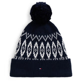 TOMMY HILFIGER Black Fairisle Beanie