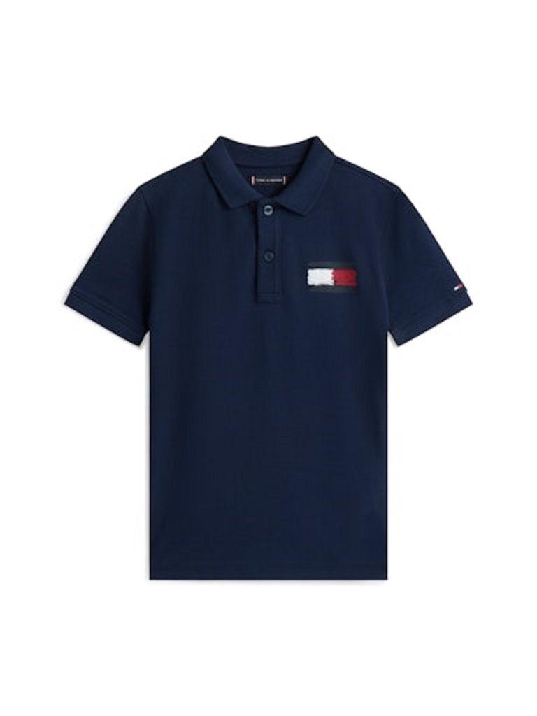 TOMMY HILFIGER Flag Polo Navy