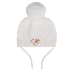 LITTLE A Bear Knitted Pom Hat