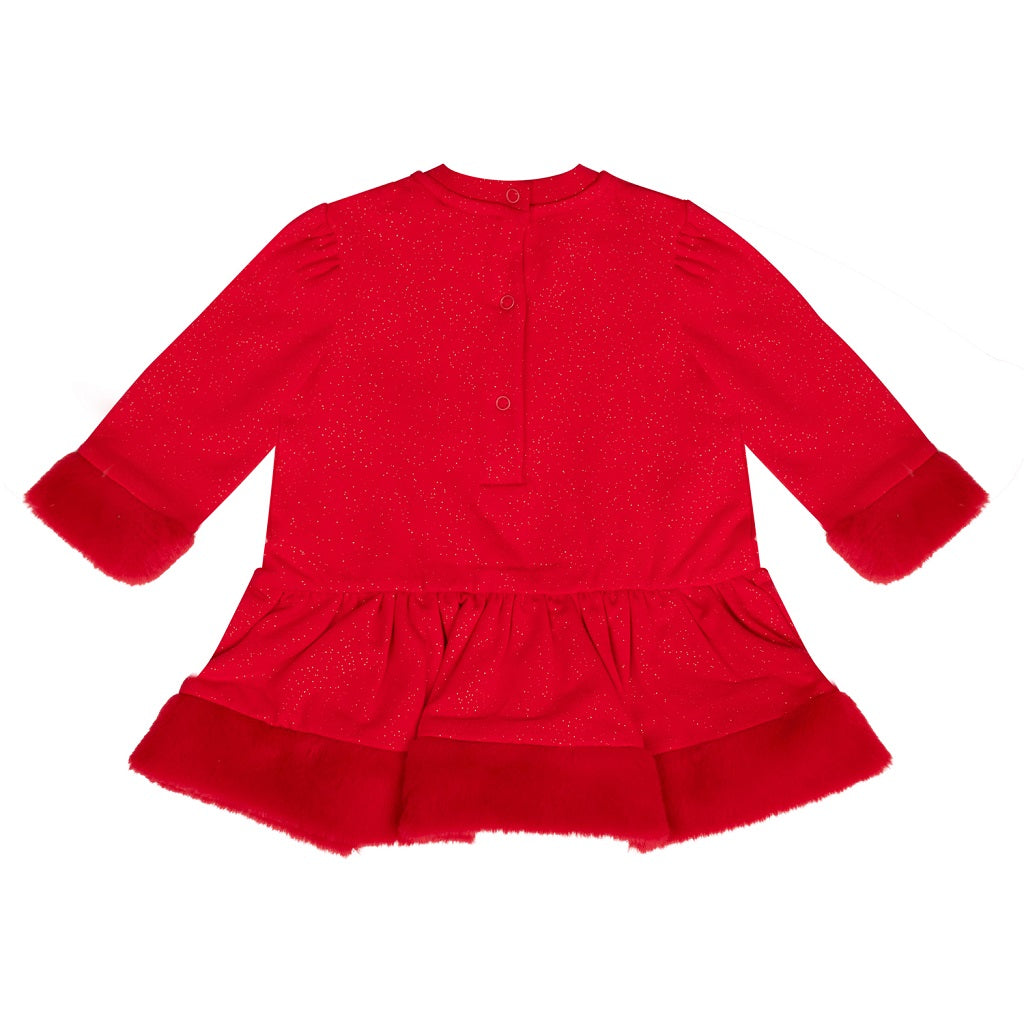 LITTLE A Harmony Heart Faux Fur Dress LITTLE A Harmony Heart Faux Fur Dress