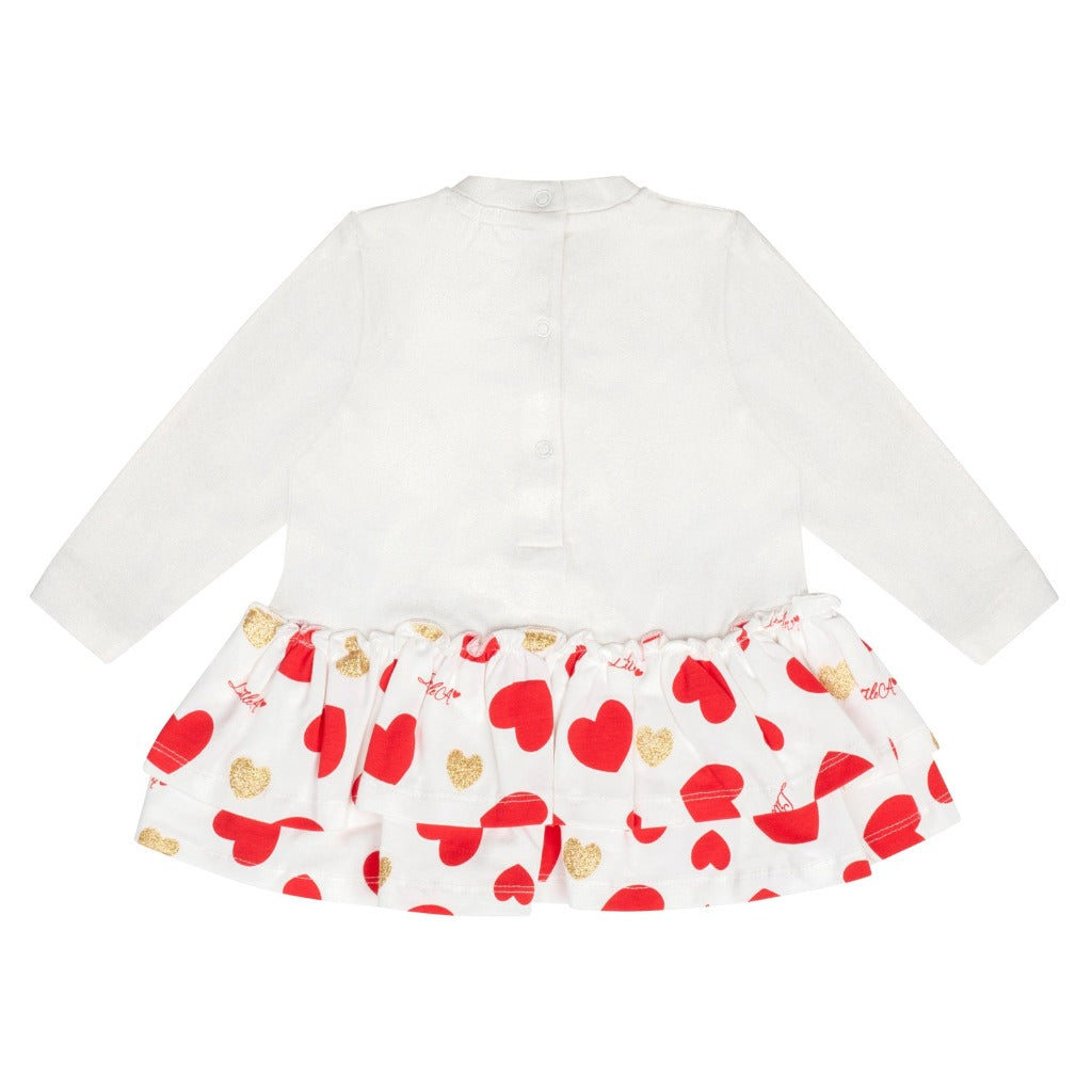 LITTLE A Hannah Heart Print Bow Dress LITTLE A Hannah Heart Print Bow Dress