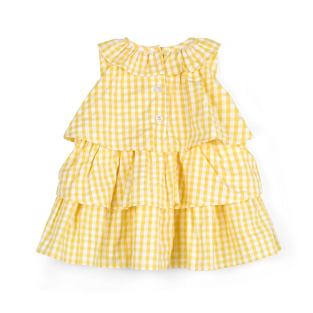 LITTLE A Aria Seersucker Dress Lemon LITTLE A Aria Seersucker Dress Lemon