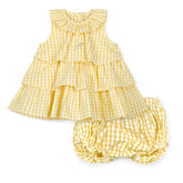 LITTLE A Aria Seersucker Dress Lemon