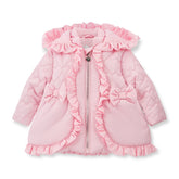 LITTLE A KAIA Heart Embroidery Puff Hooded Jacket Pink