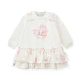 LITTLE A JULIET Cupcake Print Frill Dress