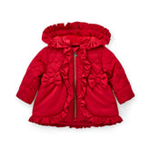 LITTLE A KAIA Heart Embroidery Puff Hooded Jacket Red