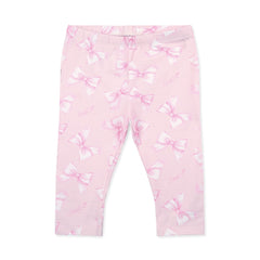 LITTLE A Bow Print Legging Set
