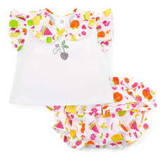 LITTLE A Fruit Print Jam Pant Set