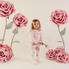 LITTLE A Daisy Rose Print Legginga Set