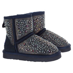 LELLI KELLY Olivia Rhinestone Boots Blue